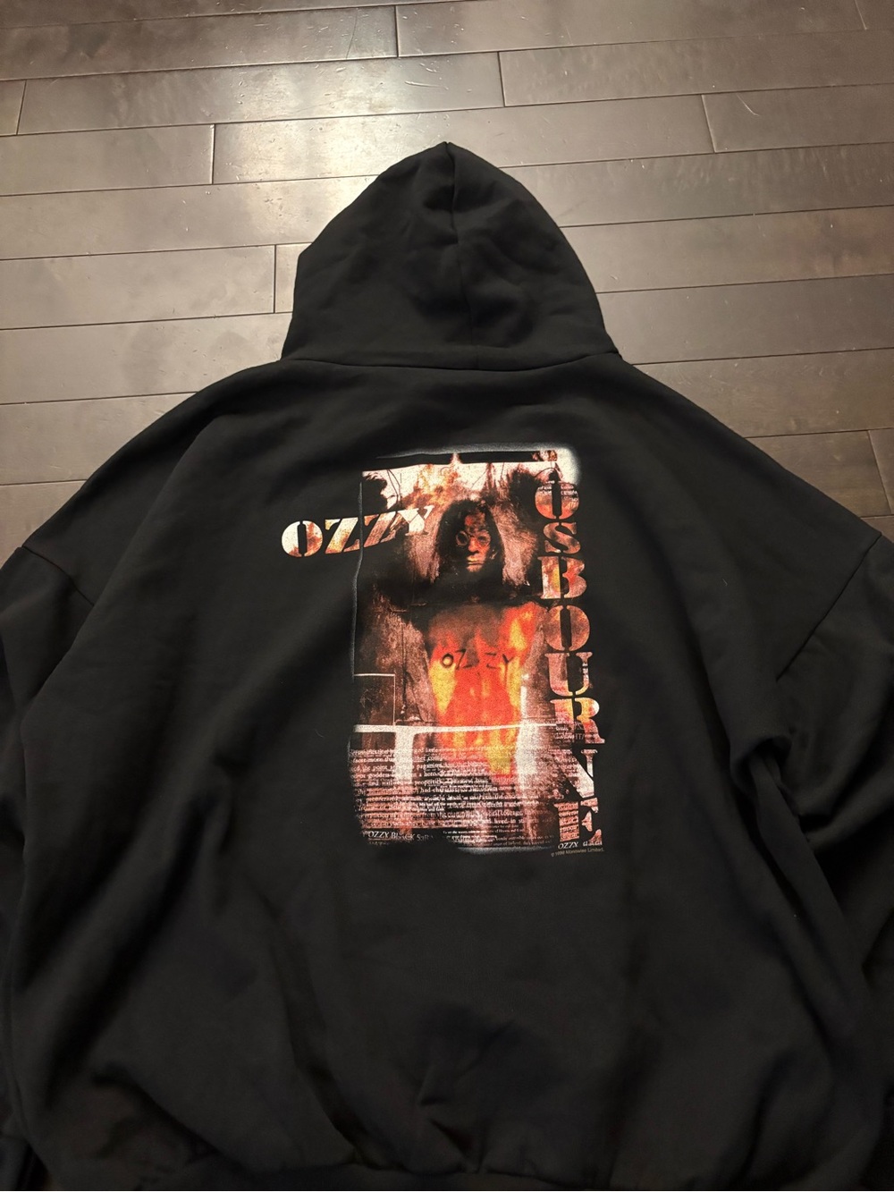 Vintage 90s Ozzy Osborne concert tour hoodie